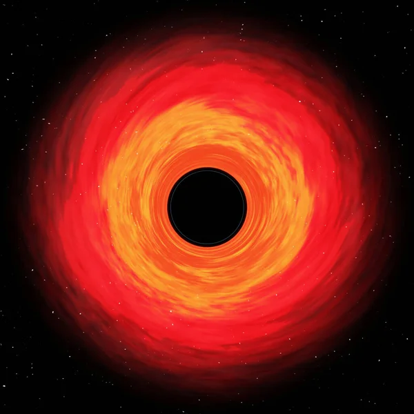 Röda Och Orange Svarta Hål Rendering Mystisk Och Maskhålsdimension — Stockfoto