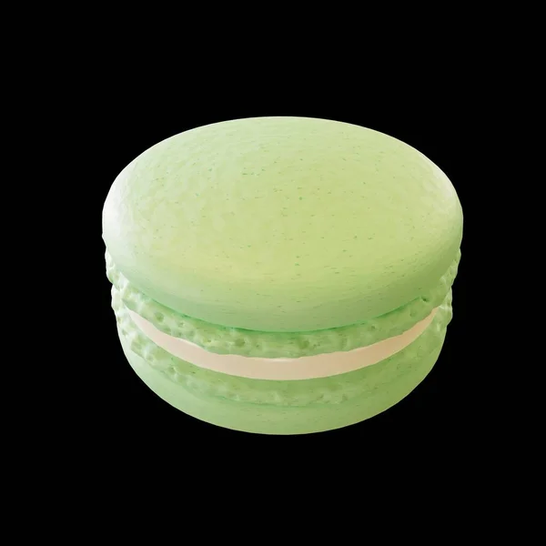 Green Macaron Picture Rendering — Stock Photo, Image