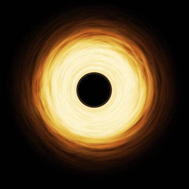 Altın kara delikler 3D görüntüleme. Gizemli ve solucan deliği boyutu.