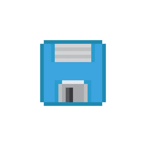 Diskette Pixel Art Vector Picture Floppy Disk Pixel Art Memory — Stockvector