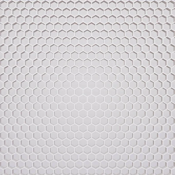 Άσπρο Εξάγωνο Κυψελωτό Φόντο Υφή Ιστορικό Μοτίβου Απόδοση Τοίχος Από — Φωτογραφία Αρχείου