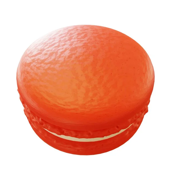 Orange Macaron Von Oben Darstellung — Stockfoto
