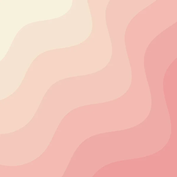 Creme Und Rosa Form Wellenverlauf Hintergrund — Stockvektor