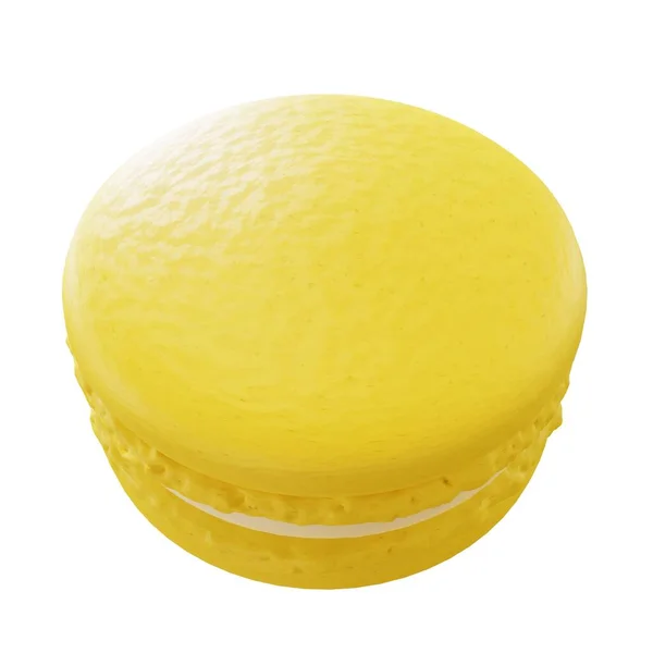 Lemon Macaron Von Oben Darstellung — Stockfoto