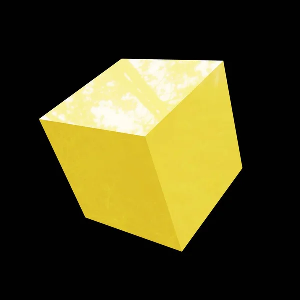 Gelber Würfelglashintergrund Darstellung — Stockfoto