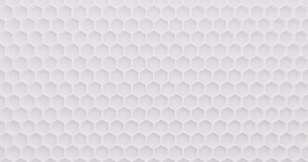 Latar Belakang Tekstur Hexagon Madu Putih Pola Latar Belakang Rendering — Stok Foto