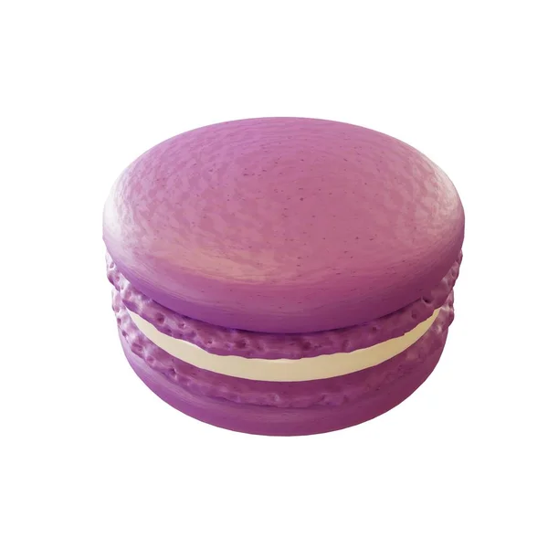 Purple Macaron Picture Rendering — Stock Photo, Image