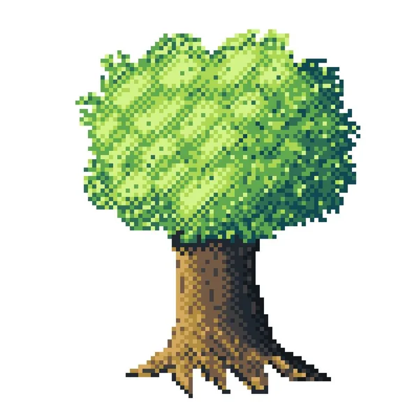 Pixel Art Arbre Illustration Vectorielle — Image vectorielle