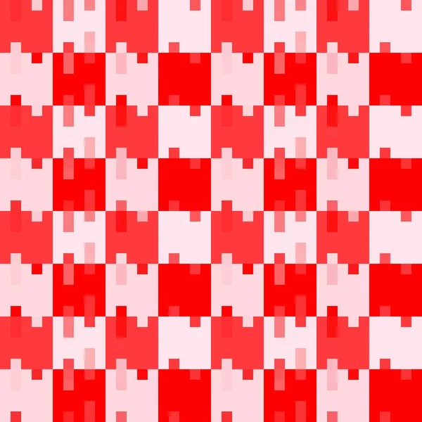 Red Pink Mosaic Checkerboard Seamless Pattern Background Vector Illustration — 스톡 벡터