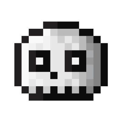 Kafatası simgesi piksel sanatı. Mutlu Cadılar Bayramı.