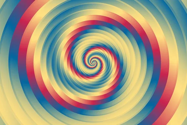 Abstrait Jaune Rouge Spirale Bleue Tourbillon Style Fond Spirale Fibonacci — Image vectorielle