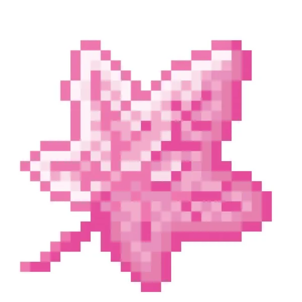 Maple Leaf Pixel Art Vector Illustration — Stok Vektör