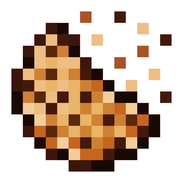 Chocolate Chip Cookies Pixel Art Imagen Vectorial — Archivo Imágenes Vectoriales