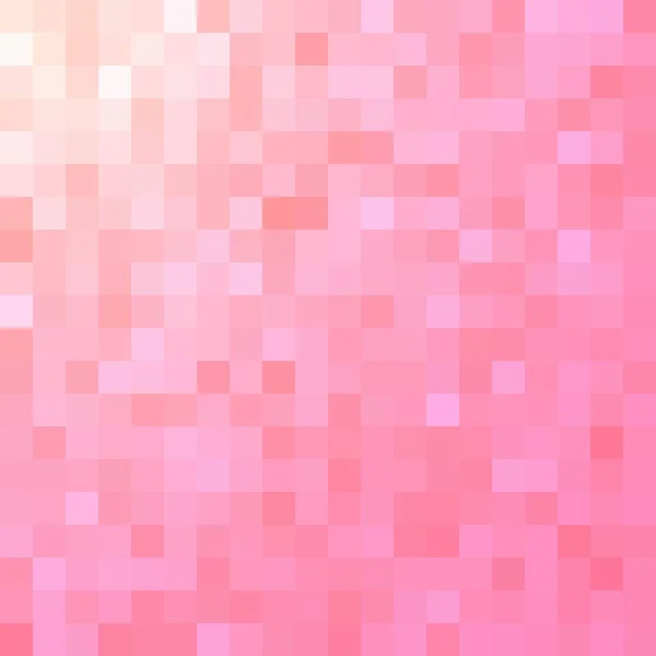 Abstrato Fundo Mosaico Laranja Rosa Quadrados Padrão Pixel Art Ilustração — Vetor de Stock