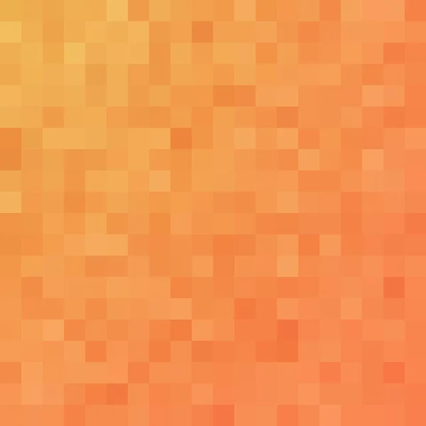 Abstraktes Orangefarbenes Mosaik Quadrate Muster Pixelkunst Vektorillustration — Stockvektor