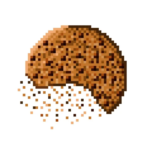 Chocolate Chip Cookies Pixel Art Imagen Vectorial — Archivo Imágenes Vectoriales