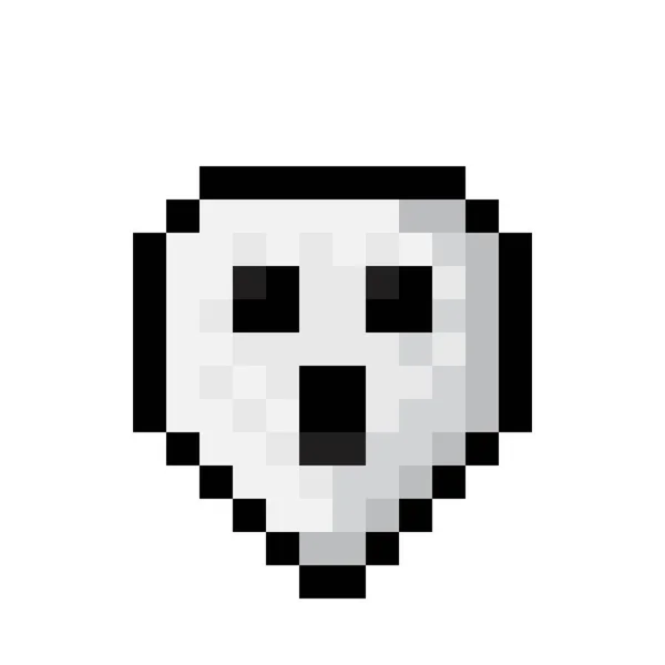 Ghost Character Pixel Art Vector Illustration — Image vectorielle