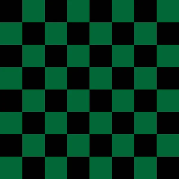 黒と緑のチェックボードパターンの背景 — ストックベクタ