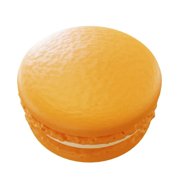 Orange Macaron Von Oben Darstellung — Stockfoto