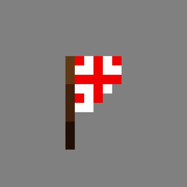 Georgia Flag Pixel Art Vector Illustration — Stock Vector