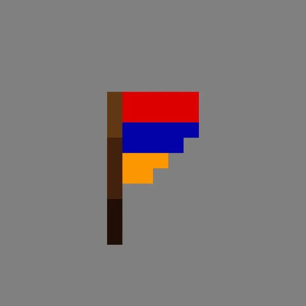 Arte Pixel Bandeira Arménia Ilustração Vetorial — Vetor de Stock
