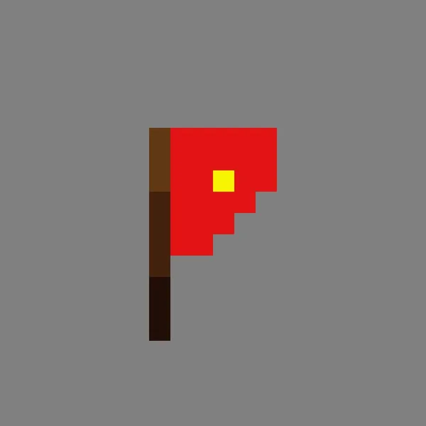 Vietnam Flag Pixel Art Vector Illustration — 스톡 벡터