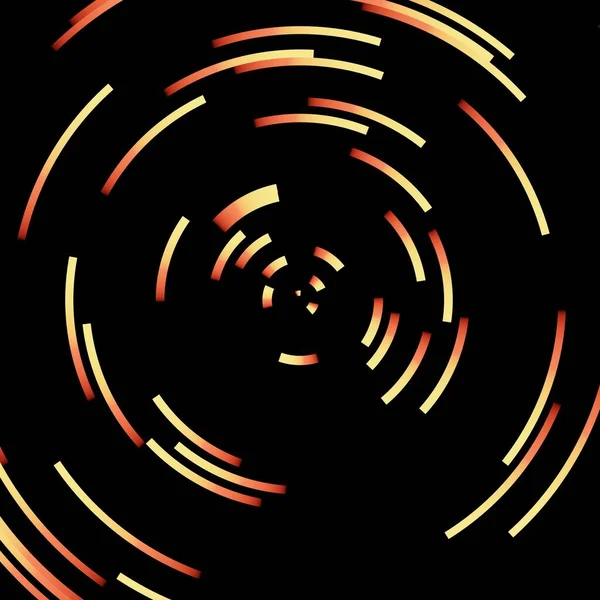 Schwarz Und Orange Abstrakten Kreis Technologie Hintergrund Darstellung — Stockfoto