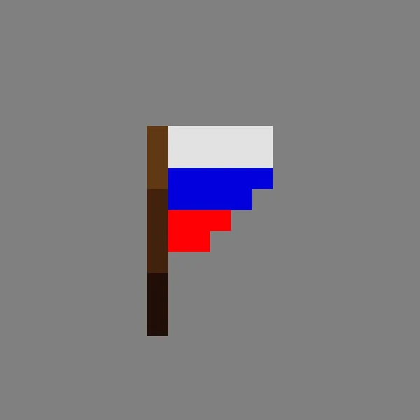 Russland Flaggen Für Lebensmittel Pixelkunst Vektorillustration — Stockvektor