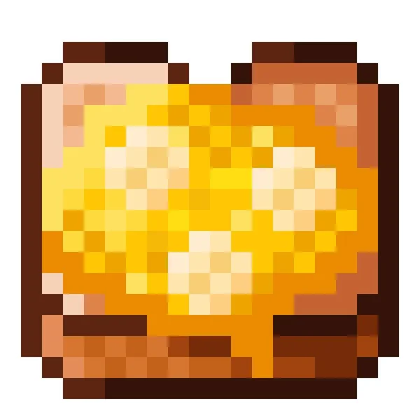 Pineapple Jam Toast Banana Pixel Art Vector Illustration — Stockvektor