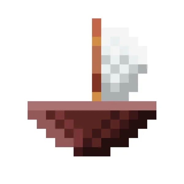 Boat Pixel Art Ship Pixel Art Vector Illustration — Image vectorielle