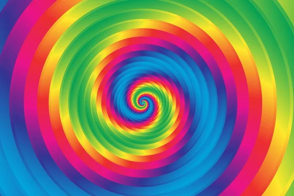 摘要彩虹螺旋形或涡旋3D型Fibonacci螺旋形背景 矢量说明 — 图库矢量图片