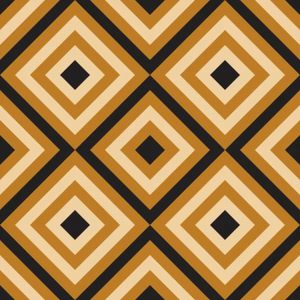 Black Brown Cream Abstract Line Geometric Diagonal Square Seamless Pattern —  Vetores de Stock