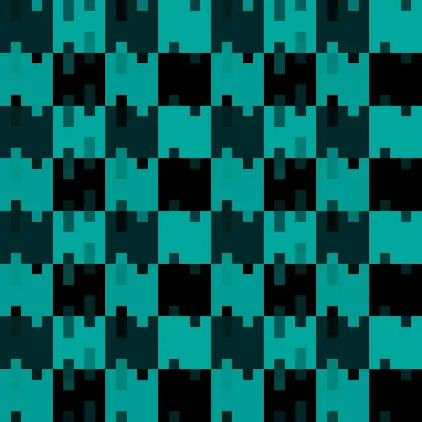Green Black Mosaic Checkerboard Seamless Pattern Background Vector Illustration — 스톡 벡터