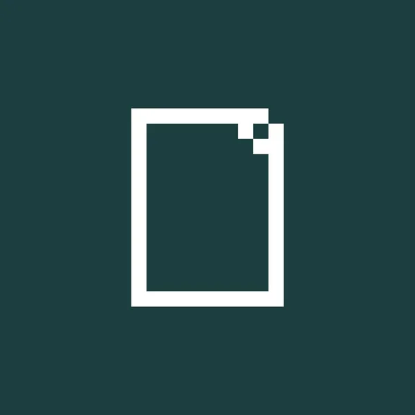 Paper Icon Pixel Art Draw Picture Blackboard Vector Illustration — ストックベクタ