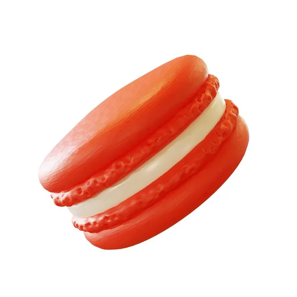 Orange Macaron Side Picture Rendering — Foto de Stock
