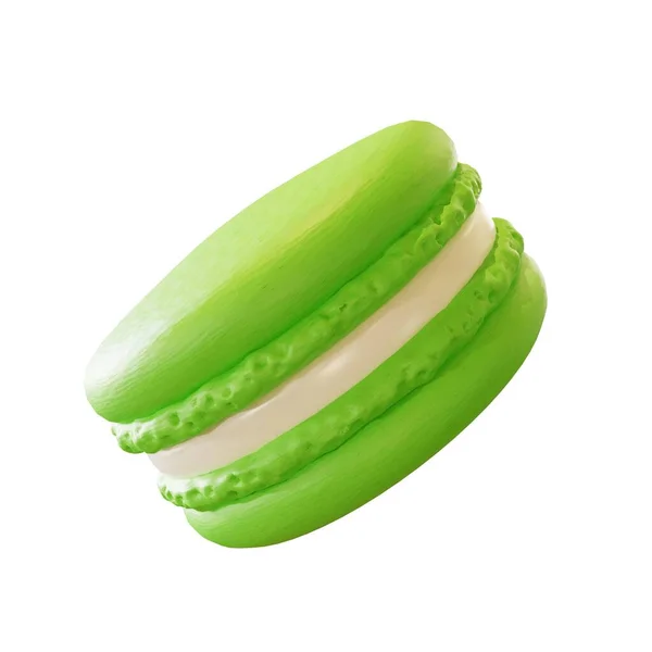 Lime Macaron Side Picture Rendering — Stock fotografie