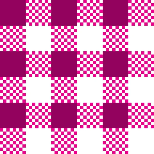 Purple White Plaid Seamless Pattern Background Vector Illustration — стоковый вектор