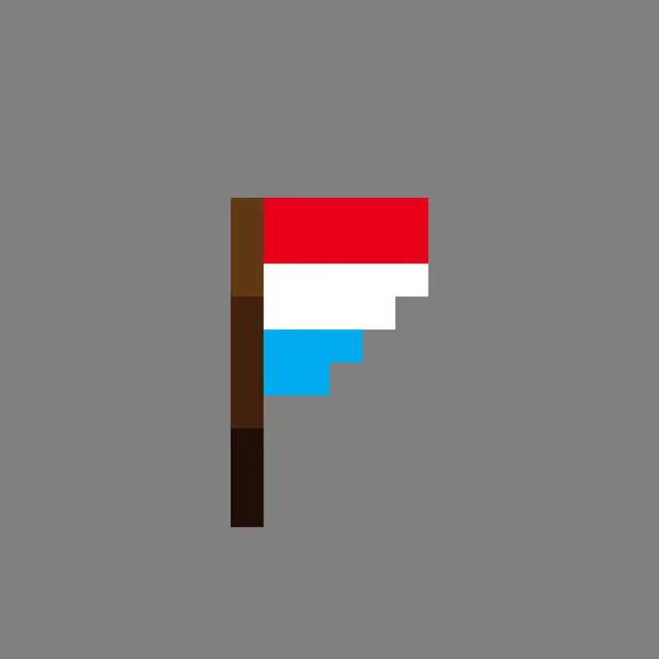 Luxembourg Flags Food Pixel Art Vector Illustration — ストックベクタ