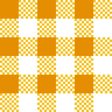 Orange plaid seamless pattern background. Vector illustration.