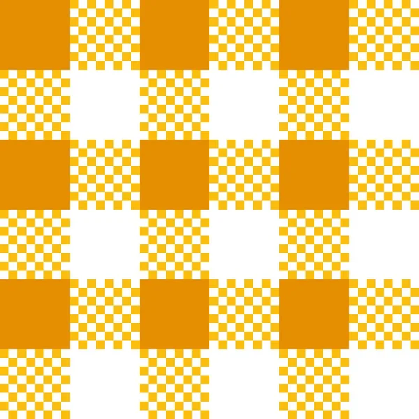 Orange Plaid Seamless Pattern Background Vector Illustration — Wektor stockowy