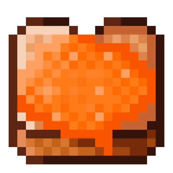 Orange Jam Toast Pixel Art Vector Illustration — Stockový vektor