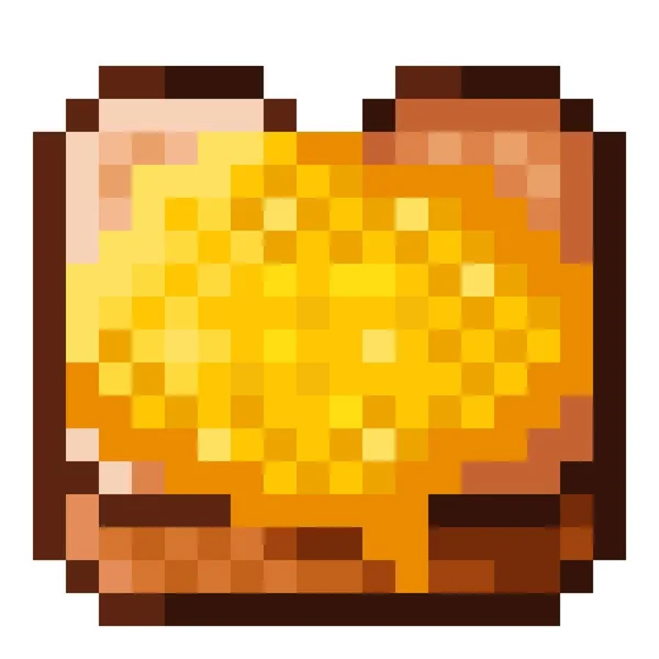 Pineapple Jam Toast Pixel Art Vector Illustration — Stockvektor