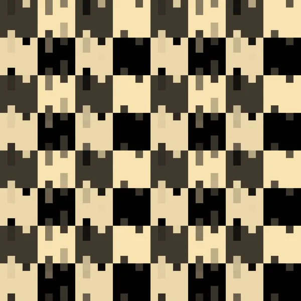 Cream Black Mosaic Checkerboard Seamless Pattern Background Vector Illustration — ストックベクタ