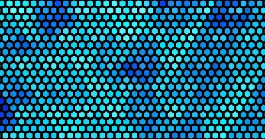 Blue abstract geometric mosaic hexagon background.