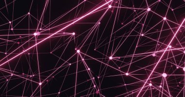 Pembe kablo, bilim kurgu teknolojisi geçmişi. 3d oluşturma.