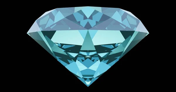 Blue Diamond Icon Rendering — Stock Photo, Image