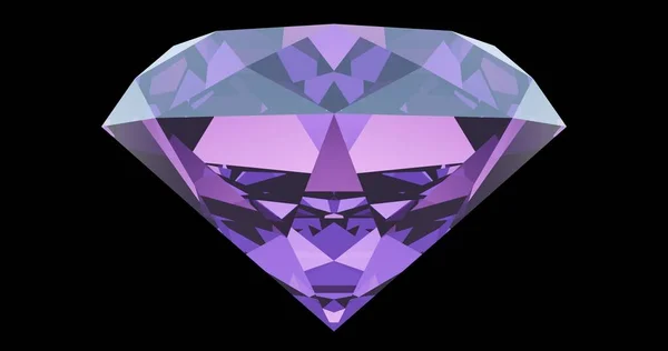 Purple Diamond Icon Rendering — Photo