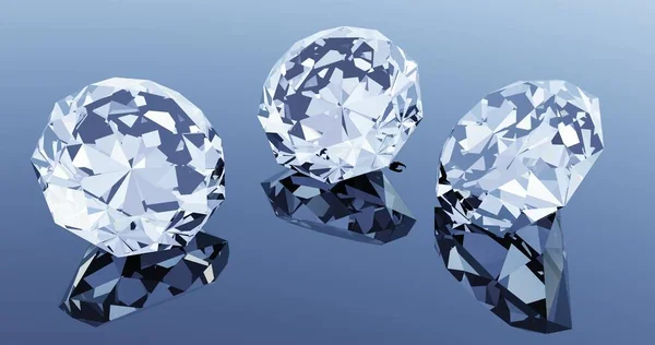 White Diamonds Icon Rendering — Stock Fotó