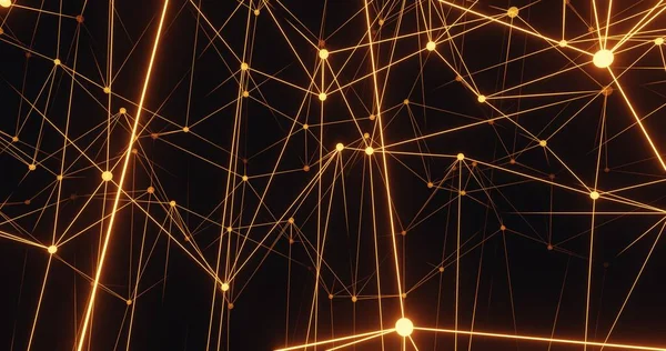 Altın kablo bilim kurgu teknolojisi geçmişi. 3d oluşturma.