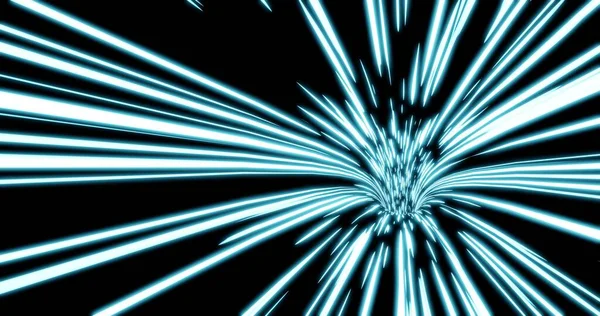 Abstract Blue Black Light Speed Wormhole Tunnel Run Power Path —  Fotos de Stock